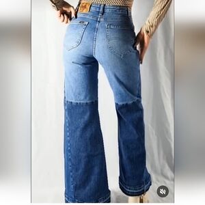 Women's LEE Blue Denim Jeans FLARE SZ 24 STRETCH